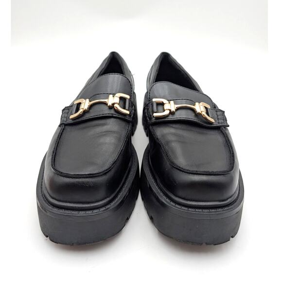 Aldo Oneameth Platform Lug Sole Loafers Women's Round Toe Black Size US8.5 EU39 - Picture 2 of 16